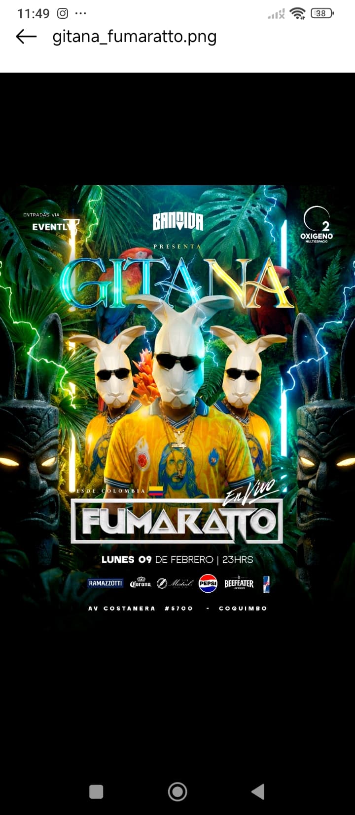 FUMARATTO EN LA SERENA ⭐ OXIGENO LUNES 9 FEB image}